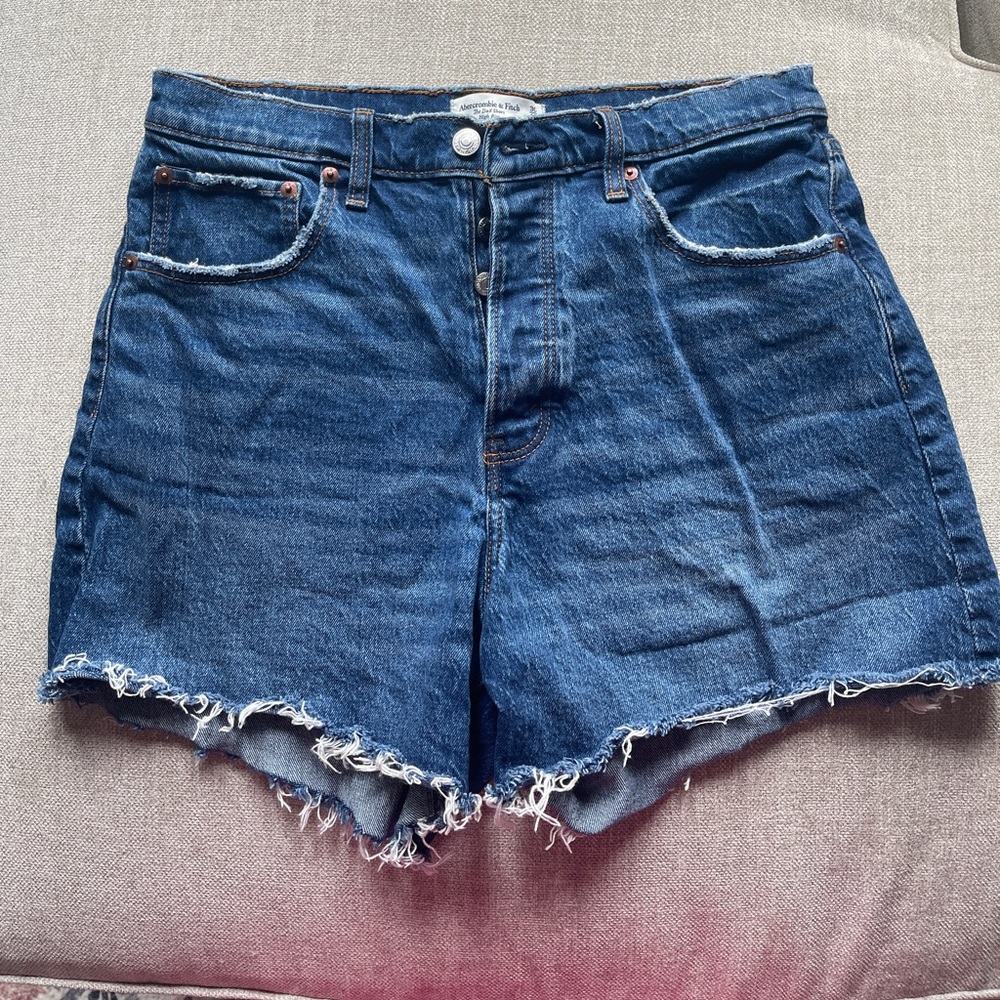 Abercrombie & Fitch denim jean dad shorts high rise